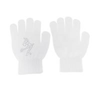Geardeangloow Girls Women Kids Ice Skating Gloves Magic Stretch Glove White M, White iceman