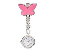Geardeangloow Nurse Watches Wall Charts Clock Butterfly Pocket Fob Watches Pink, 8x2.5x3.6 cm
