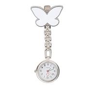 Geardeangloow Nurse Watches Wall Charts Clock Butterfly Pocket Fob Watches White, 8x2.5x3.6 cm