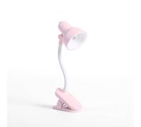 Geardeangloow Reading Light Adjustable Clip Mini Desktop Table Lamp Battery Powered Camping Portable Clamp Night Light, Pink