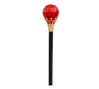 Geardeangloow Scepter Fancy King's Scepters Waterproof Vintage Walking Stick Cosplay Props Dress Up Accessory Adults Gold Red Queen's Scepter, Queen Scepter