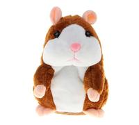 Geardeangloow Talking Hamster Repeats What You Say Electronic Plush Toy Brown USB Charge