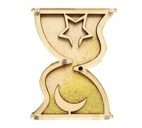 Geardeangloow Wooden Busy Board Accessory for Toddler Early Teaching Practical Skills Yellow Hourglass