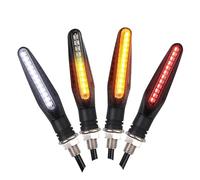 GearDrivex Light Bar Work Light 24Led Motorcycle LED Turn Signal Lights Flowing Indicators Front Rear Light FIT For Honda(4 Pcs)