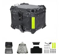 GearDrivex Motorcycle Back top Box case Motorcycle Trunk Aluminum Universal Tail Box Helmet Box Travel Waterproof Luggage Case Moto Tool(55L)