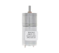 Geared electronic starter JGA25-370 DC electronic starter 3-24V High Torque Gear Reducer 12RPM 125RPM electronic starter for Robot/Smart Car Machinery Tools MQXFCZUX(12RPM)