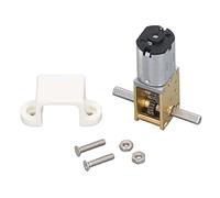 Geared Motor, DC 12V 16RPM Dual Shaft Turbo Worm Motor Speed Reduction Motor, Double Shaft Worm Gear Reduction Motor for Machine