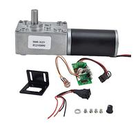 Geared Motor, DC 12V output shaft worm gear reduction motor mechanical accessories with 8 mm shaft 5840-31ZY for Robot Model RC Car Rotating Table Door DIY Engine Toys (12V50RPM)