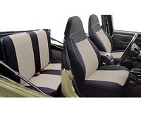 GEARFLAG Neoprene Seat Cover Set fits Wrangler TJ 1997-2002 Front and Rear Seat Set - Waterproof Custom Fit Seat Covers - Thermal Resistant (Safari Khaki)