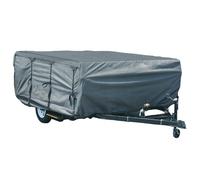 GEARFLAG Pop-up Folding Camper Cover Reinforced Windproof Side-Straps Fits 12'-14', Anti-UV Water-resistance Heavy Duty Triple Layers for Trailer RV (Fits 12' - 14')