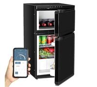 GEARFLOW 80L Litre Campervan Fridge, Mini Fridge Camping Refrigerator With Bluetooth APP Control, DC 12V / 24V AC 100V-240V Compressor Fridge Freezer Reversible Double Doors For Campervan, Car, Boat