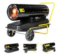 GEARFLOW Diesel Space Heater, 170,600 BTU / 50KW Kerosene Heater, Industrial Heater with 56L Tank, Heating Area of 1100m³, Adjustable Thermostat, Digital Display, For Workshop Warehouse Garage