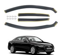 GEARFLOW Wind Deflectors Compatible for AUDI A4 B9 2016-2024 4 Door Saloon 4pc Set, Keep Your Car Ventilated in Rain, Reduce Wind Turbulence, Tinted In-Channel, with 8pc Clips Accessories
