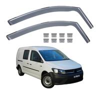 GEARFLOW Wind Deflectors Compatible with VW Caddy MK3 & MK4 2004-2020 2-pc Tinted Wind Deflectors/Sun Visors/Rain Shield/Wind Shield - In Channel Type