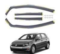 GEARFLOW Wind Deflectors Fit For VW GOLF MK6 2008-2012 5 Door Hatchback 4pc Set, Tinted In-Channel Rain Guards for Wind, Rain & Sun Protection, Easy Installation, with 8pcs Clips