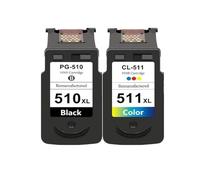 GearHaven Ink Cartridge Compatible With PG510 CL511 XL IP2700 MP330 MP480 MP490 MP492 MP495 MP499 Printer(1Black 1Color)