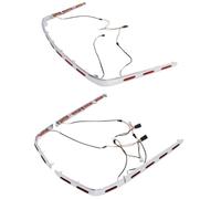 GearHaven Rear Trunk Saddlebag Trim with LED Light Set Compatible with GL1800 Wing 2001 Through 2011 Clear Red Smoke(Red Set)