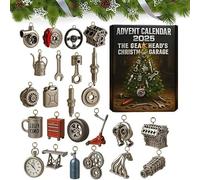 Gearhead Advent Calendar 2025, 24 Miniature Car Parts & Tools, The Gearhead’s Christmas Garage, Automotive Christmas Countdown for Cars Lovers, Suitable for Holiday Collection