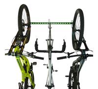 GearHooks Bike wall rack for 3, 4 or 5 bikes - adaptable vertical bike storage - green - BR3 bike rack for 3 bikes