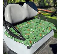 gearider Golf Ball Print Golf Cart Seat Cover Comfortable Portable Golf Cart Seat Towel Blanket for 2 Person Seats, Green