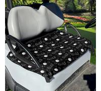 gearider Golf Ball Print Golf Cart Seat Covers Universal Golf Cart Seat Towel Blanket Fits for Club Car 2 Person Seats Golf Carts, Black