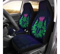 Gearider Scotland Thistle Print Bucket Seats Protector, Thick Breathable Car Interior Accessories Set of 2 for Truck SUV Sedan Van for Men Women