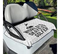 gearider World's Okayest Golfer Print Golf Cart Seat Covers Comfortable Golf Cart Seat Towel Blanket Golf Cart Accessories Fits for Club Car and More 2 Person Seats Golf Carts