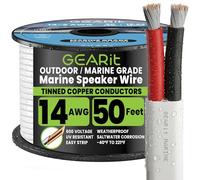 GearIT 14/2 Marine Wire (50 Feet) 14AWG Gauge - Tinned OFC Copper/Marine Grade Speaker Cable/Duplex / 2 Conductors - OFC Oxygen-Free Copper, White 50ft