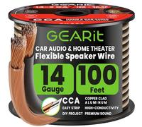 GearIT 14 Gauge 2 x 2.5mm Speaker Wire Cca Cca Cable (30.4 Meters - Black Clear)