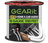 GEARit 16AWG Speaker Wire, Pro Series 16 Gauge Speaker Wire Cable (500 Feet / 152.4 Meters) Great Use for Home Theater Speakers and Car Speakers, White