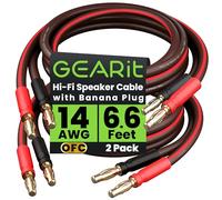 GEARit 2x2.5mm² Speaker Cables with Banana Plugs Pair 9.9 ft,Speaker Wire 14 Gauge OFC with Gold-Plated Tips,Banana Plugs Speaker Cables CL2 Rated for Audiophiles,Hi-Fi Systems,Home Cinema,Amplifiers