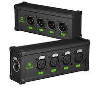 GEARit 4 Channel Multi Network 3-Pin XLR/DMX/AES-EBU to Ethercon-Compatible RJ45 Cat5/Cat6 Ethernet Extender for Live Stage, Sound, Lighting, Audio Recording Studio (1 Pair: 4 Male + 4 Female)