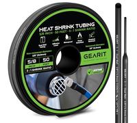 GearIT 5/8 inch Heat Shrink Tubing - 3:1 Ratio Adhesive Lined, Marine-Grade Waterproof Industrial Shrink Wrap, Dual-Wall Tubing, UL Approved - 50FT Roll - Black