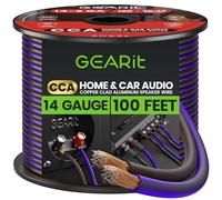 GEARit Pro Series 14AWG Speaker Wire, 14 Gauge Speaker Wire Cable (100 Feet / 30 Meters) Great Use for Home Theater Speakers and Car Speakers, Transparent Black/Purple