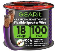 GEARit Pro Series 18AWG Speaker Wire, 18 Gauge Speaker Wire Cable (100 Feet / 30 Meters) Great Use for Home Theater Speakers and Car Speakers, Transparent Black/Purple