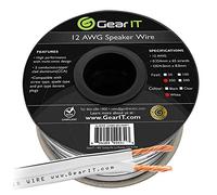 GearIT Speaker Wire Audio Cable CCA 2x4mm≤ (60.96 Meters - White) Copper Clad Aluminum - Great for Hi-Fi Home Theater and Car Speakers - 12 Gauge AWG, 100 Feet