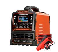 GEARLASSO 12V 24V Car Battery Charger Heavy Duty, 0-15A Automatic Battery Maintainer with Auto Shutoff, 10 Charging Modes incl. CV/CC & Strong Mode, Smart Trickle Charger for Car Truck Motorcycle RV