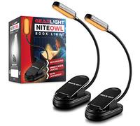 GearLight Rechargeable Book Light for Reading in Bed - Adjustable LED Clip-on Lamp with 3 Light Modes - Rechargeable, Flexible Neck Reading Light for Books, Laptops, and More - Black - (Pack of 2)