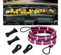 GEARLINTON Duck Holder for Jeep, Elastic Rubber Rope Duck Holder for Jeep Wrangler YJ TJ JK JL & Gladiator JT, Paracord Ducks Display Mount, Hold 36 Ducks, Ideal Gift for Jeep Lover