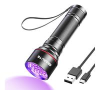 GEARLITE LED Blacklight Flashlight with 21 LEDs, Mini UV Lamp with 395nm, Ultraviolet Light for Geocaching, Pet Urine Detector, Dog Dry Stains and Other Pets