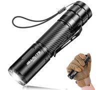 GEARLITE LED Rechargeable Torch, Super Bright Zoomable 2000 Lum Mini Torch with 3 Light Modes, IP65 Waterproof Tactical Flashlight for Camping, Fishing, Hiking, Emergency