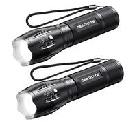 GEARLITE LED Torch Battery Operated 2 Pieces, 2000 Lumen Torch LED Extremely Bright with 5 Modes, IP65 Waterproof Torch Children for Camping, Hiking, Outdoor, Emergency