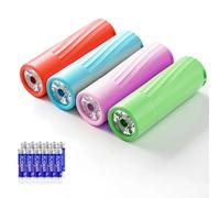 GEARLITE LED Torch Battery Powered, 4Pack Torches LED Super Bright, Colorful Lightweight Mini Torches for Camping, Hiking, Emergencies, Ideal Gifts for Kids(Including Batteries)