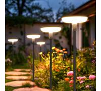 GEARLITE Solar Lights Outdoor Garden, 4 Pack Super Bright Garden Lights Solar Powered Built-in 1000mAh Battery, Sway by Wind, Waterproof Outdoor Ornament for Yard Patio Pathway Decorations