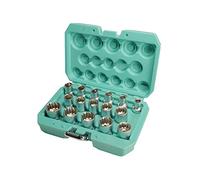 Gearlock Socket Set 1/2 inch 16 pcs by WIESEMANN 1893 I XZN Socket Set Made of Q-30 Steel I Sockets I with Practical Tool Box I 81505