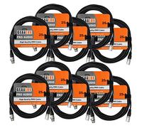 Gearlux 3-Pin DMX Cable, Black, 25 Foot - 10 Pack