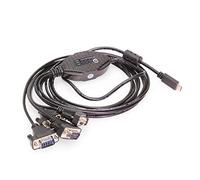 Gearmo 4 Port USB Type-C to Serial Adapter with Per Port LED Rx/TX Status Indicators