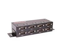 Gearmo Industrial 8-Port USB to Serial Adapter DB9 RS-232 with FTDI Chipset, RX/TX LED Indicators, DIN Rail, & Surface Mounting Brackets Windows 11, 10, 8, 7 Support USB-A Cable Included