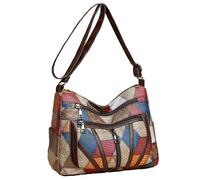 GearMstr Trendy Crocodile Print Soft Leather Tote Bag Adjustable Shoulder Crossbody Handbag for Women, B-multi