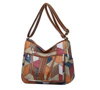 GearMstr Trendy Crocodile Print Soft Leather Tote Bag Adjustable Shoulder Crossbody Handbag for Women Daily Use, A-multi